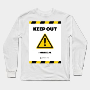 Human Warning Sign Long Sleeve T-Shirt